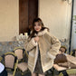 Hooded Fur Mid length Coat