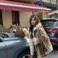 Hooded Fur Mid length Coat