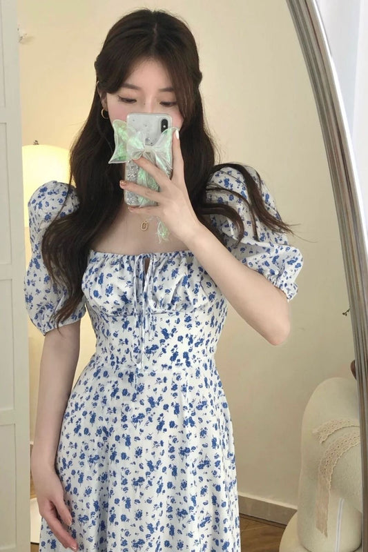Small blue floral dress