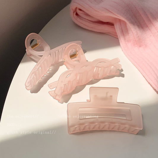 3pcSets Pink Claw Clip
